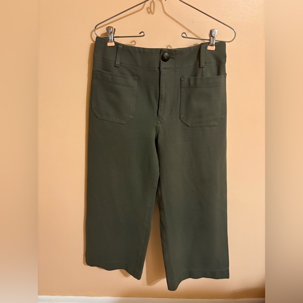 Anthropologie Olive Wide Leg Pants - Picture 5 of 9